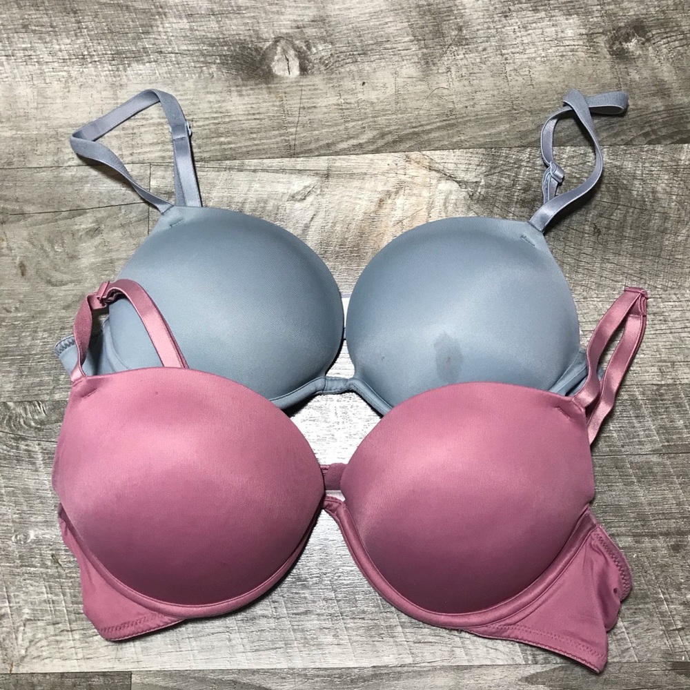 2 Pink extra push up bras 34B